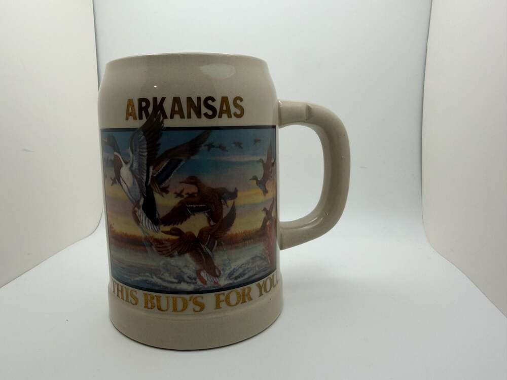 Budweiser Arkansas This Bud's For You Beer Mug 1991